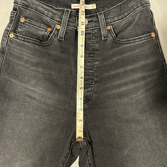 Levi's Ribcage Straight Ankle Women's Jeans | Size 27 | Black Rinse - Picture 10 of 14